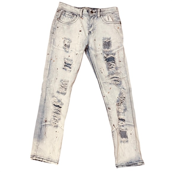 Painted Rum Other - Painted Rum Jeans Distressed Paint Splatter Light Wash Blue Grunge Skater 32x32